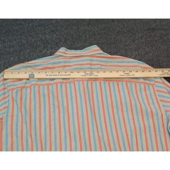 Faconnable Men's Striped Long Sleeve Button Up Dress Shirt Size 2XL - Picture 4 of 12